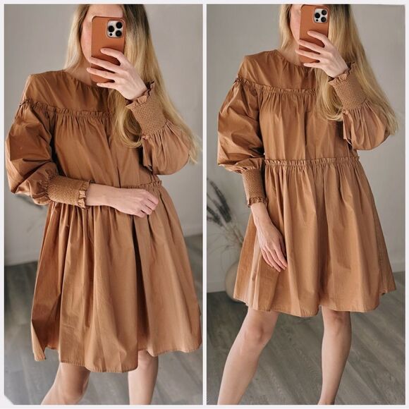 Mango Organic cotton puffed dress - Picture 1 of 3
